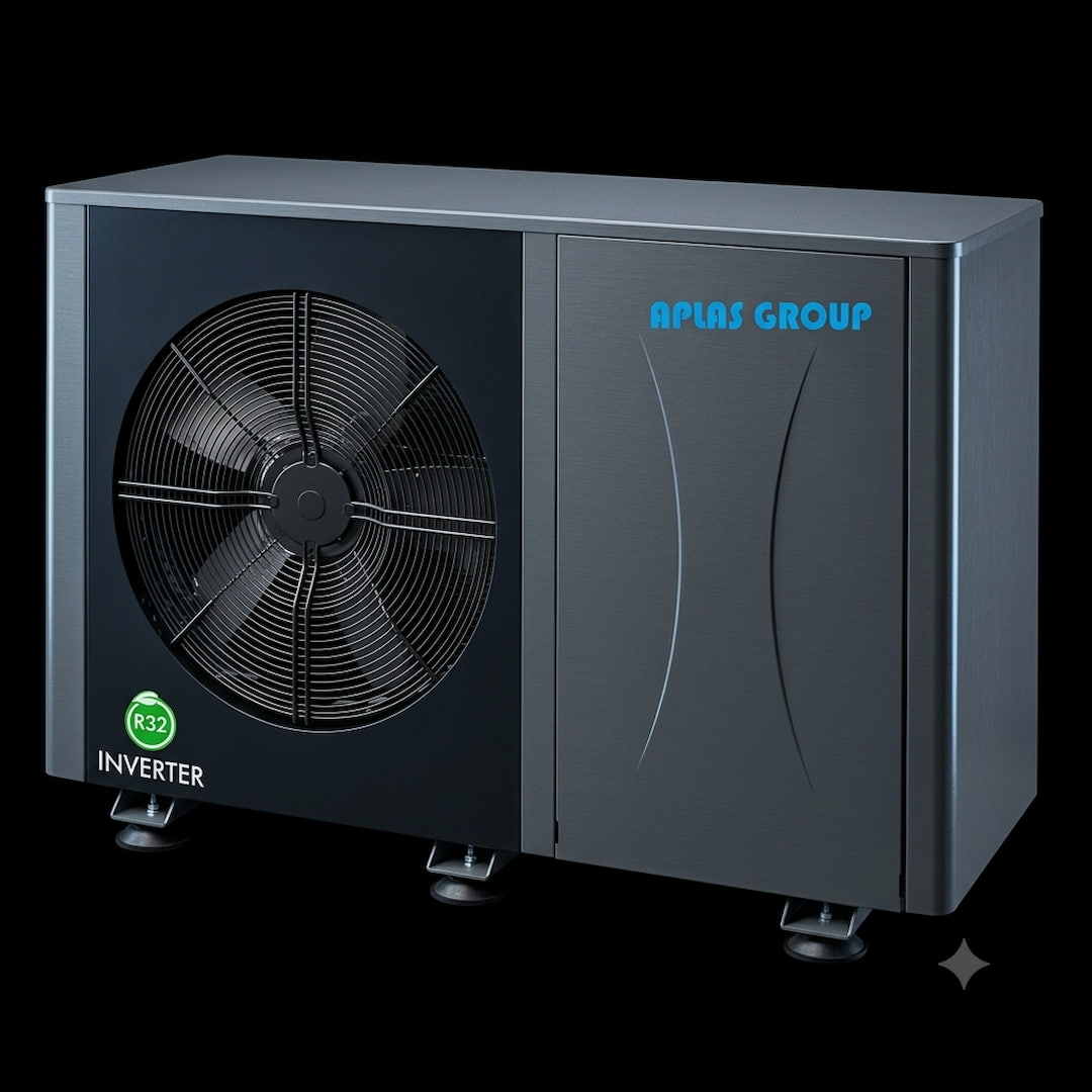 Antalya A Plas 12 - 16 kW inverter monoblok ısı pompası R32 gazlı enerji tasarruflu ısıtma sistemi