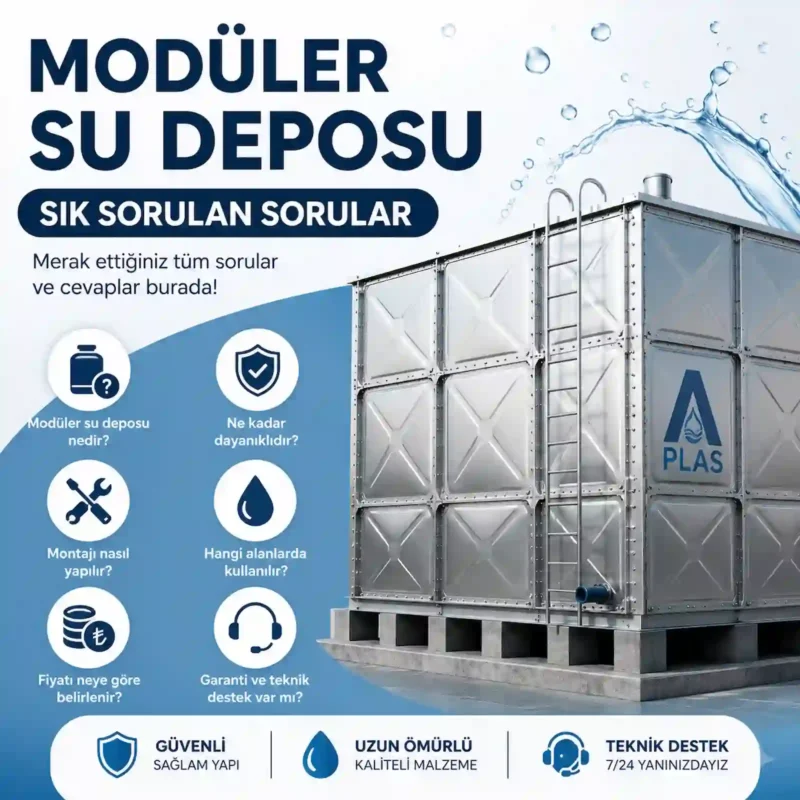 Modüler su deposu sık sorulan sorular, Antalya A Plas Group modüler su deposu çözümleri.