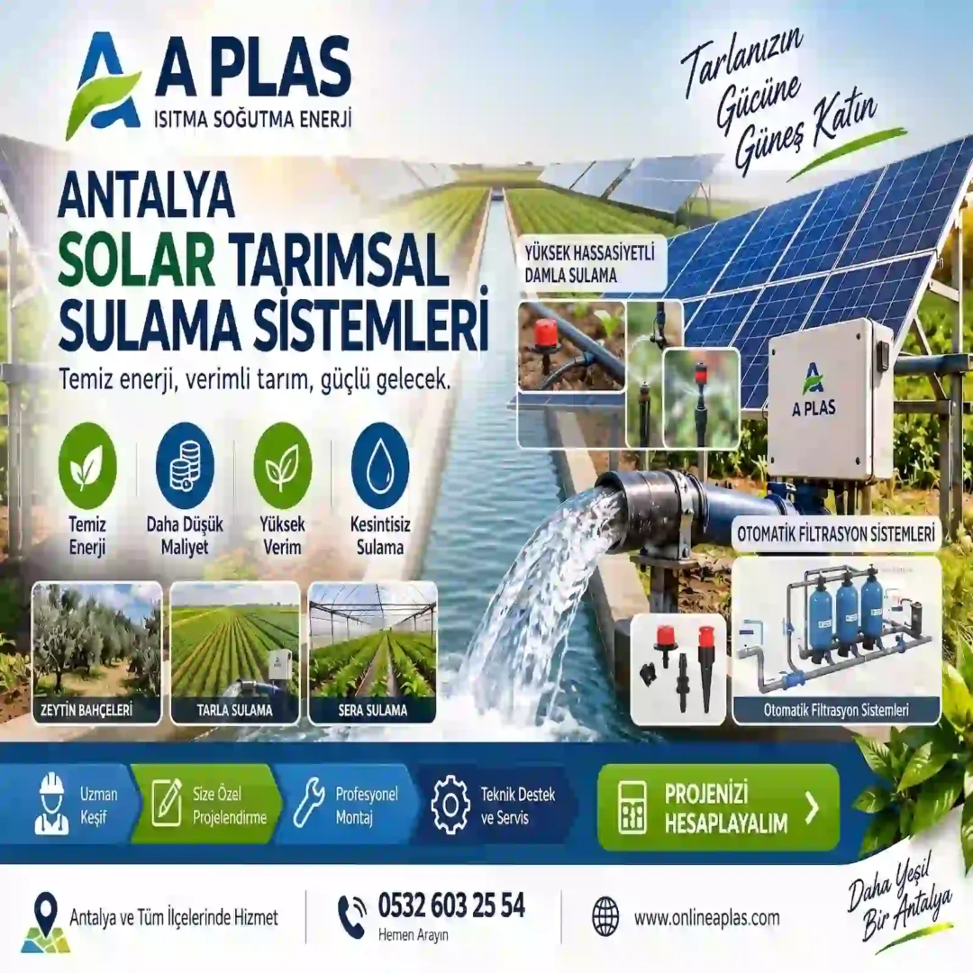 Antalya solar damla sulama ve otomatik filtrasyon sistemleri