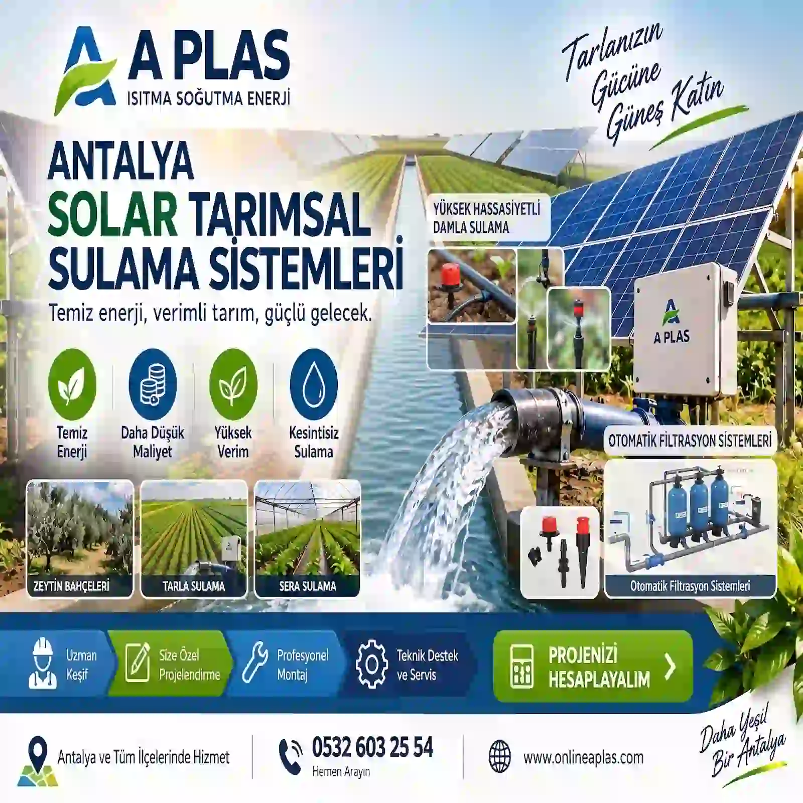 Antalya solar damla sulama ve otomatik filtrasyon sistemleri