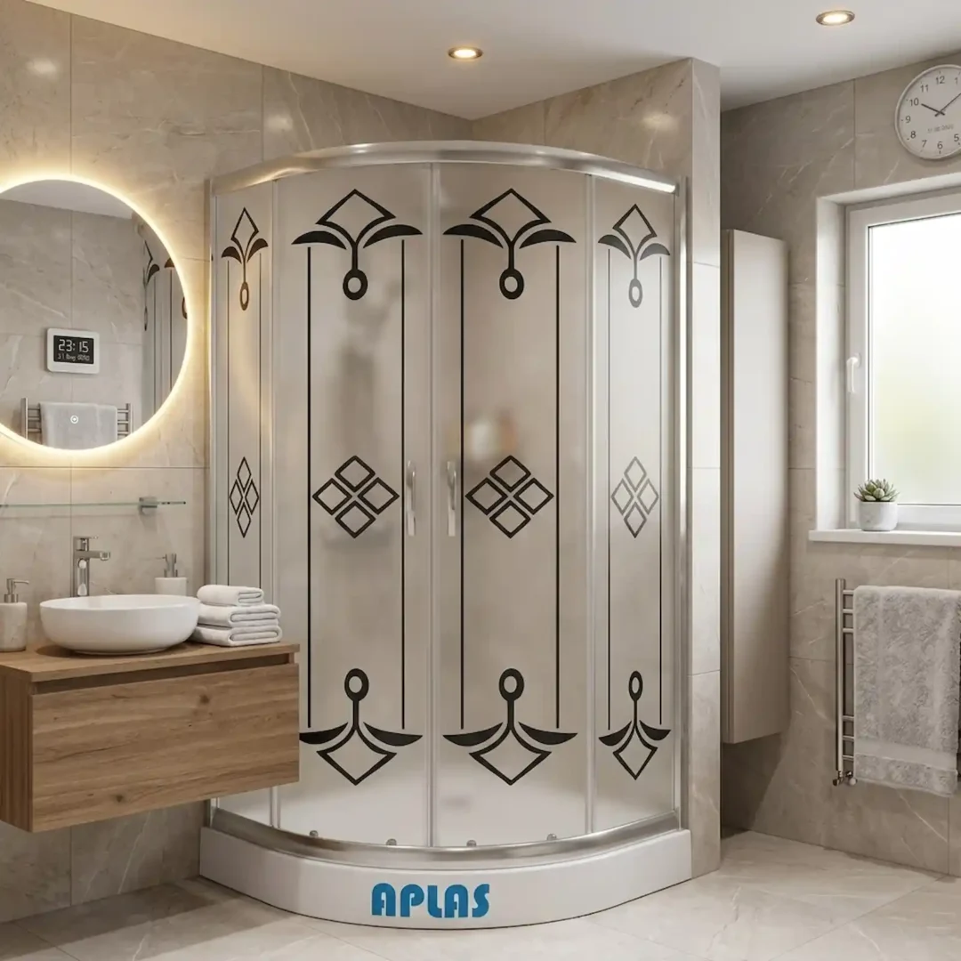 Yatay çizgili oval köşe duşakabin – A Plas Antalya